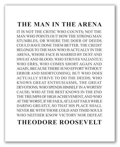 The Ultimate Guide to Your Printable Man in the Arena: Unleashing Courage and Purpose