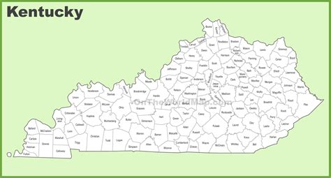 Your Essential Guide to a Printable Map of Kentucky Counties: Unlocking the Bluegrass State
