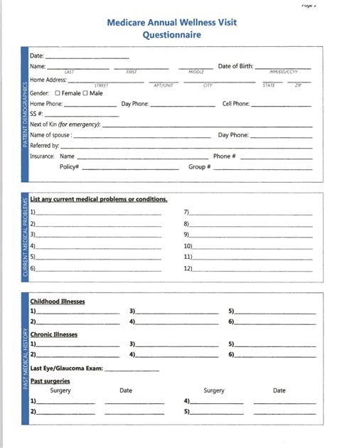 Your Essential Companion: Navigating Your Medicare Annual Wellness Visit with a Printable Form