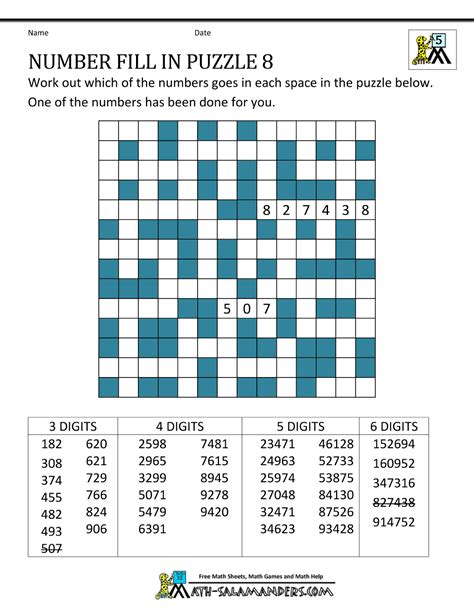 Unlock Your Brainpower: The Ultimate Guide to Printable Number Fill-In Puzzles for Every Skill Level
