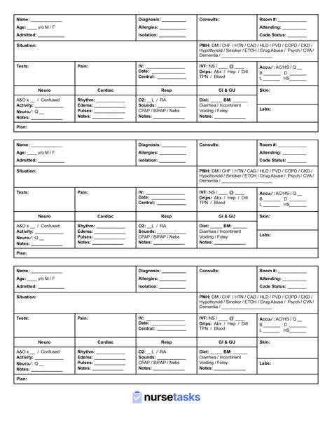 Your Secret Weapon: Mastering Nursing Shifts with Printable Report Sheets