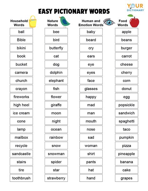 Unleash the Laughter: Your Ultimate List of Printable Pictionary Words for Epic Game Nights!