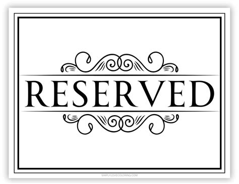 Effortless Events: Create Stunning Printable Reserved Signs for Every Occasion