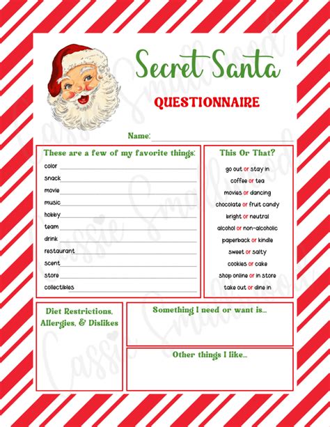 The Ultimate Printable Secret Santa Questions to Nail Every Gift Exchange!