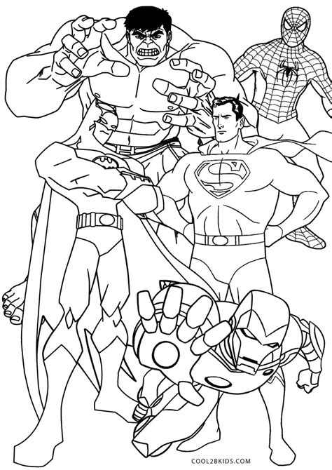 Unleash Their Inner Hero: The Ultimate Guide to Printable Super Hero Coloring Pages
