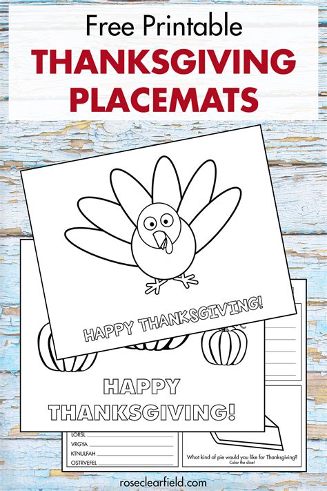 Crafting the Perfect Feast: Your Ultimate Guide to Beautiful Printable Thanksgiving Placemats