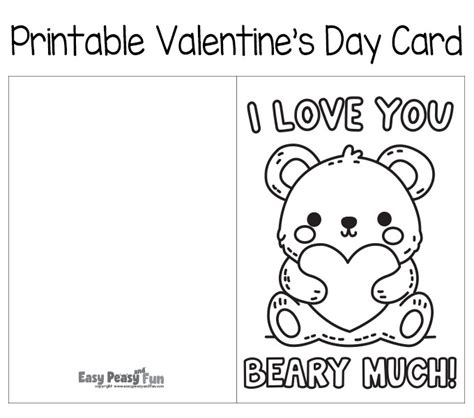 Make Their Day! Heartfelt & Fun Printable Valentine Cards to Color (PDF) For Everyone