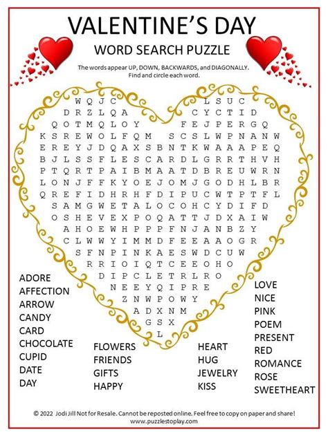 Unlock Valentine's Day Fun: The Ultimate Guide to Printable Word Search Puzzles