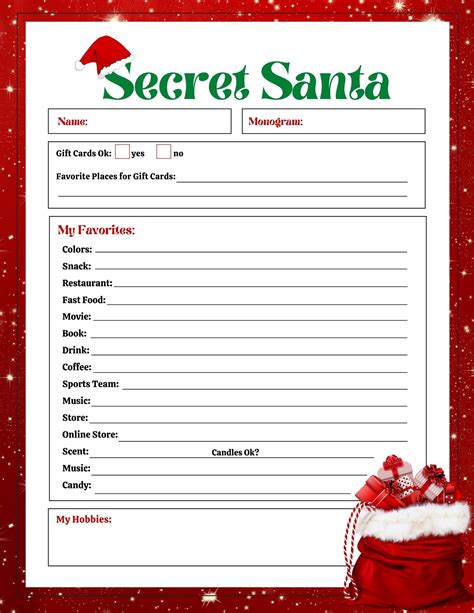 Unwrap the Fun: The Ultimate Guide to Secret Santa Printable Forms That Make Gifting Easy & Joyful