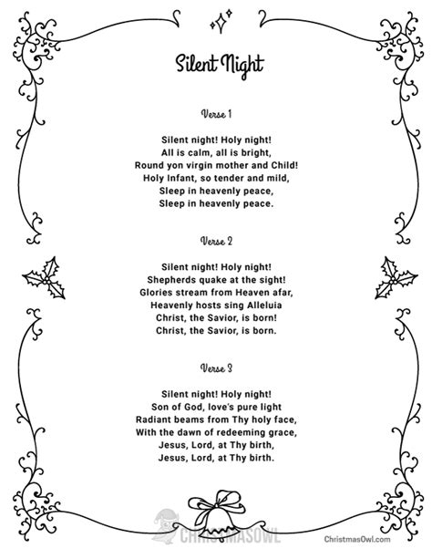 Silent Night, Holy Night: Your Ultimate Guide to Printable Lyrics for a Heartfelt Christmas