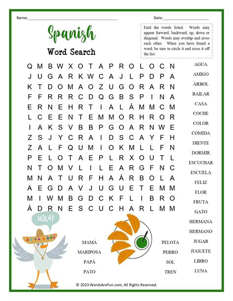 Unlock Fun & Fluency: Your Go-To Guide for Engaging Spanish Word Search Printables!