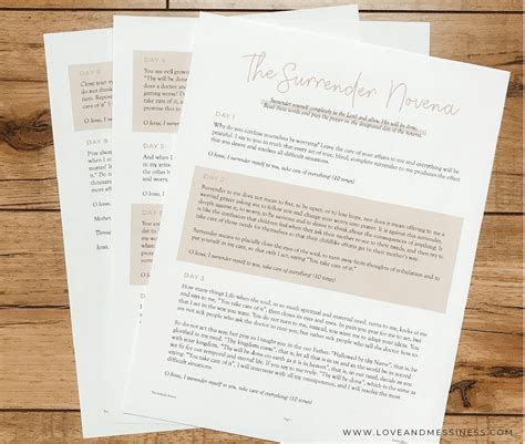 Find Peace & Let Go: Your Essential Guide to the Surrender Novena Printable