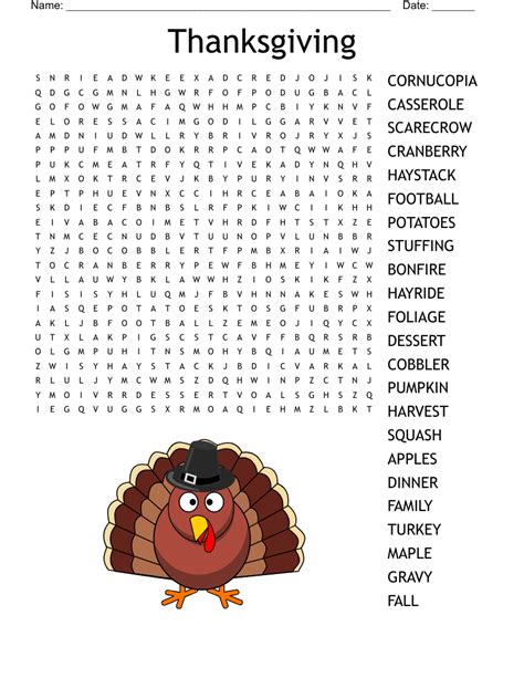 The Ultimate Feast of Fun: Your Go-To Guide to Thanksgiving Printable Word Puzzles!