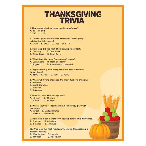 Your Ultimate Guide to Printable Thanksgiving Trivia: Gobble Up the Fun!
