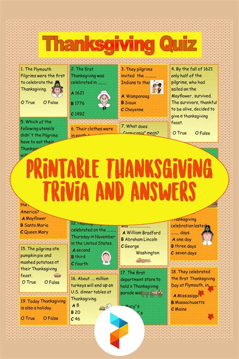 Gobble Up the Fun! Your Ultimate Guide to Engaging Thanksgiving Trivia Printables