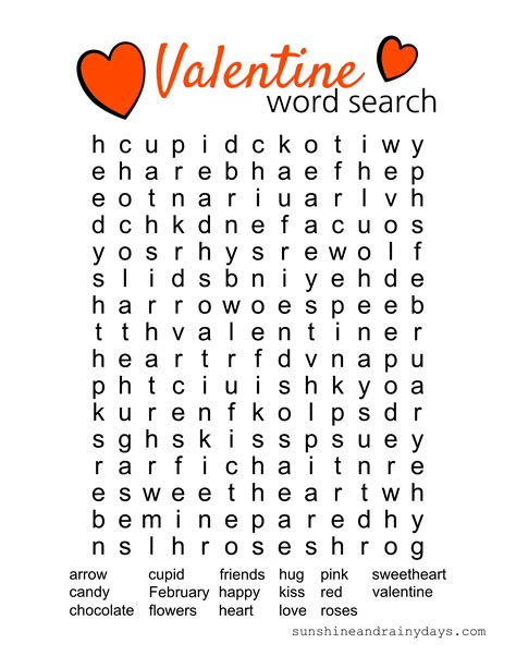 Unlocking Joy: Your Ultimate Guide to Valentine Word Search Printables!
