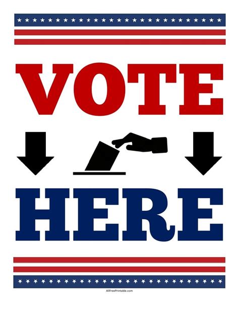 Guiding the Way: Your Easy Guide to Finding the Perfect "Vote Here" Sign Printable
