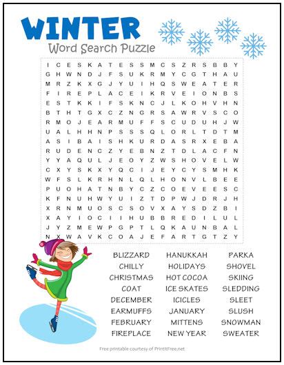 Unearth the Fun! Your Ultimate Guide to Getting the Best Winter Word Search Free Printables