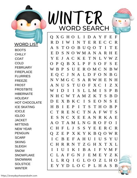 Your Go-To Guide for Engaging Winter Word Search Printables