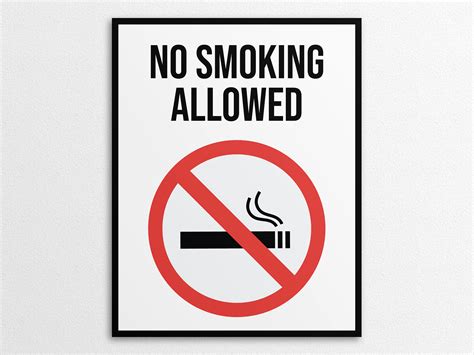 1. Classic & Clear: The Universal No-Smoking Sign