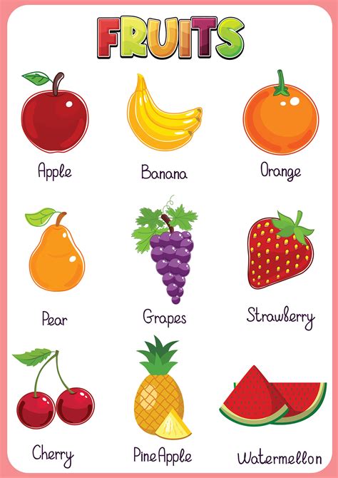 1. Educational Fun: Printable Fruits & Veggies for Learning & Play