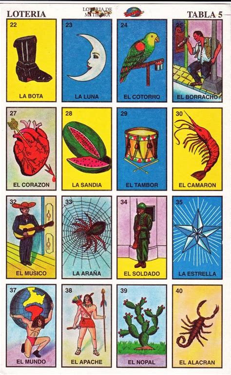 1. The Classic Charm: Traditional Printable Loteria Cards