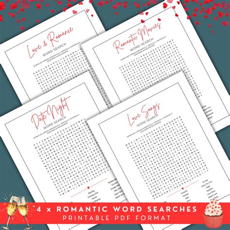 1. The Classic Love & Romance Word Search Printables