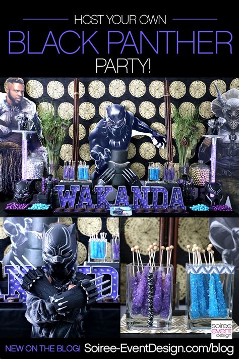 2. DIY Black Panther Party Decorations & Favors