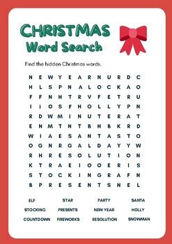 2. Festive Holiday Fun Word Searches