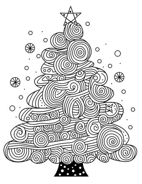 2. Whimsical & Cartoon Christmas Tree Coloring Pages