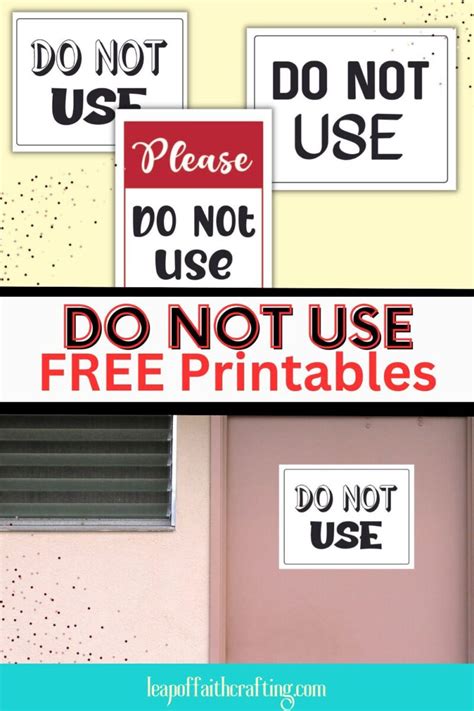 3. Designing Your Printable "Do Not Use" Sign: Aesthetics, Clarity, and Impact