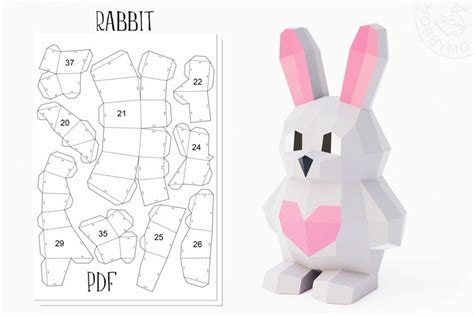 🐇 3D Pop-Up & Foldable Bunny Templates: Bring Them to Life!
