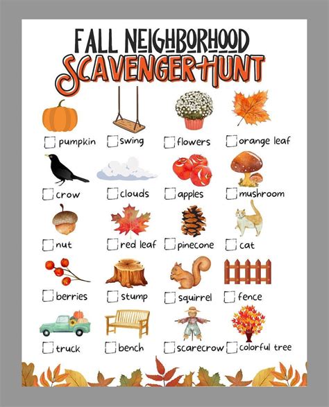 5. Community & Neighborhood Fall Scavenger Hunt