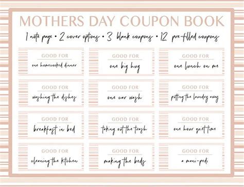 5. Coupon Books for Mom: The Gift That Keeps on Giving