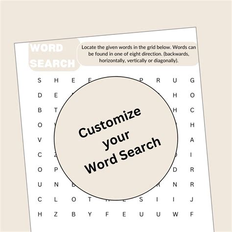 5. DIY & Customizable Word Search Ideas