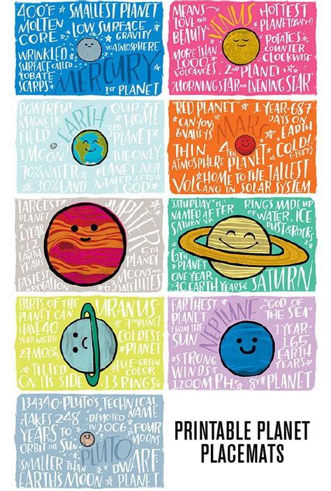 5. Educational & Fun Fact Placemats