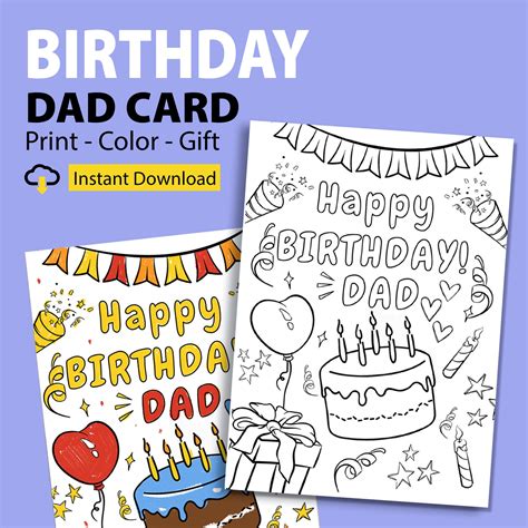 5. 'Happy Birthday Dad' Printable Gift Tags & Wraps: The Perfect Finishing Touch