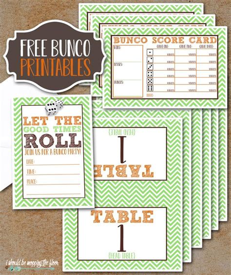 5. Host's Helper: Printable Bunco Checklists & Invitations