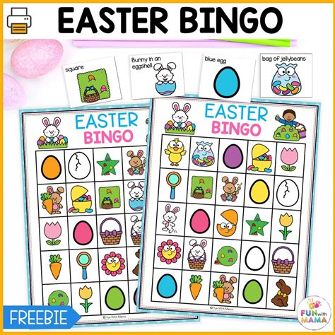 6. Blank & Customizable Easter Bingo Printables