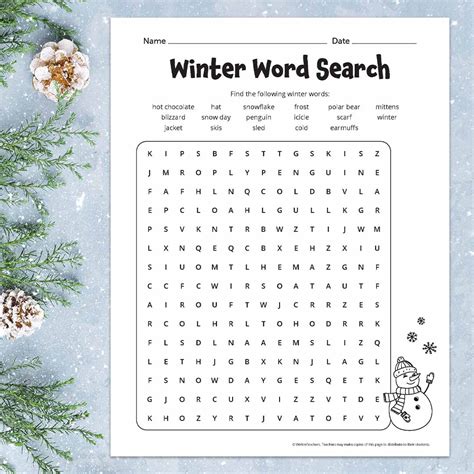 6. Educator's Corner: Classroom Winter Word Searches