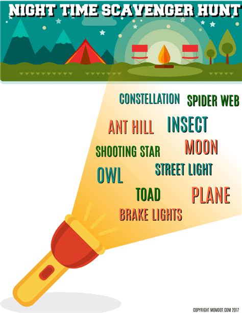 6. Nighttime / Flashlight Fall Scavenger Hunt
