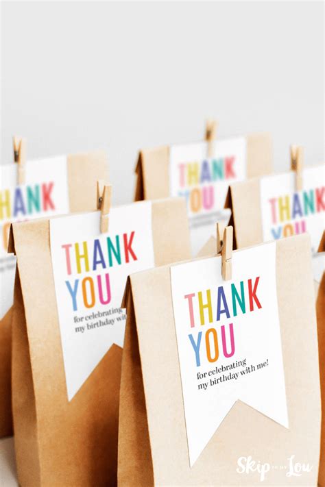 8. Thank You & Party Favor Tags: The Perfect Endnote to a Perfect Day