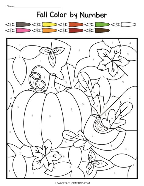 A Gallery of Autumnal Delights: Popular Themes & Designs for Fall Color by Number Printables