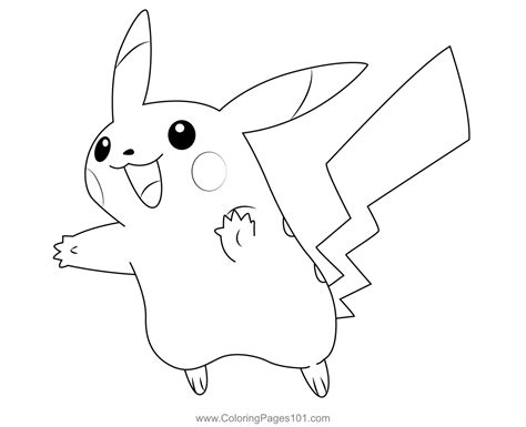 Action-Packed Pikachu Printable Coloring Pages