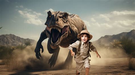 Action-Packed T-Rex Scenes: Prehistoric Adventures