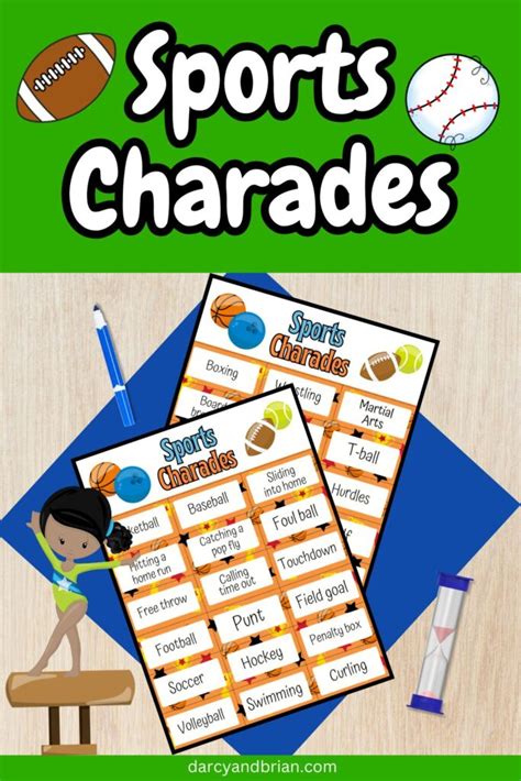 Action & Sports Charades Cards: Get Moving and Grooving!