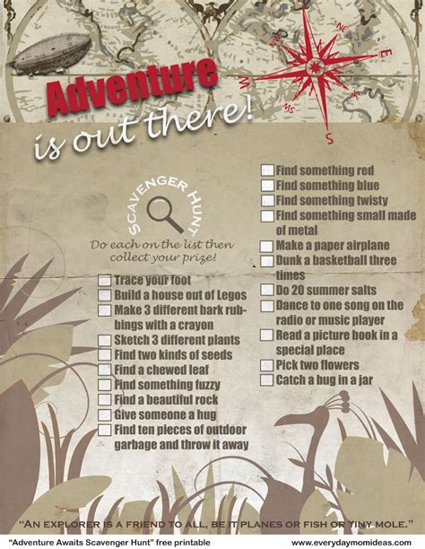 Adventure Awaits: Printable Scavenger Hunts & Escape Games