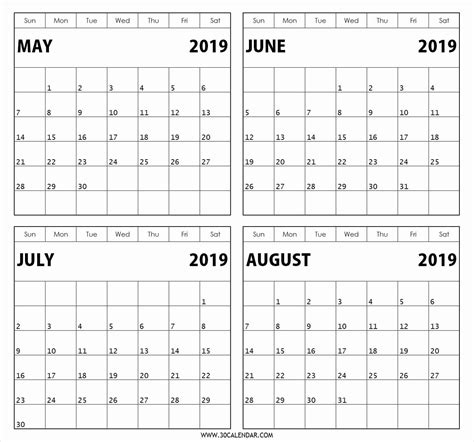 Unlock Your Next Four Months: Your Ultimate Guide to a Perfect 4 Month Calendar Printable