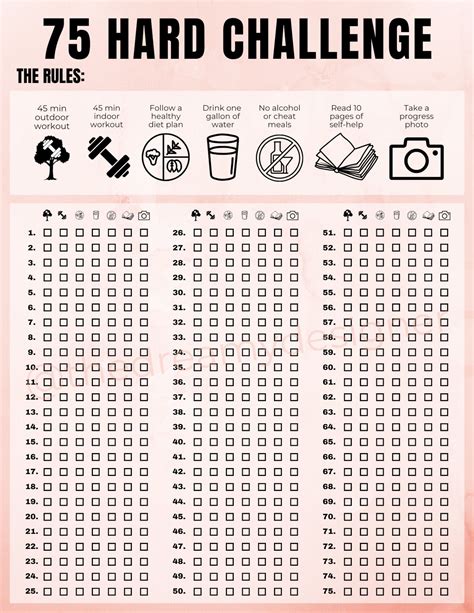 Your Essential 75 Hard Printable: The Secret Weapon for Lasting Transformation