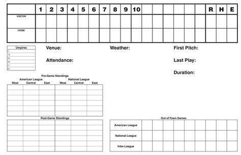 Score Big: Your Ultimate Guide to the Perfect 9 Inning Baseball Game Printable